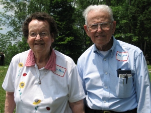 My grandparents in 2006 (my grandfather always had his pad of paper and pen in his pocket. So cute.)